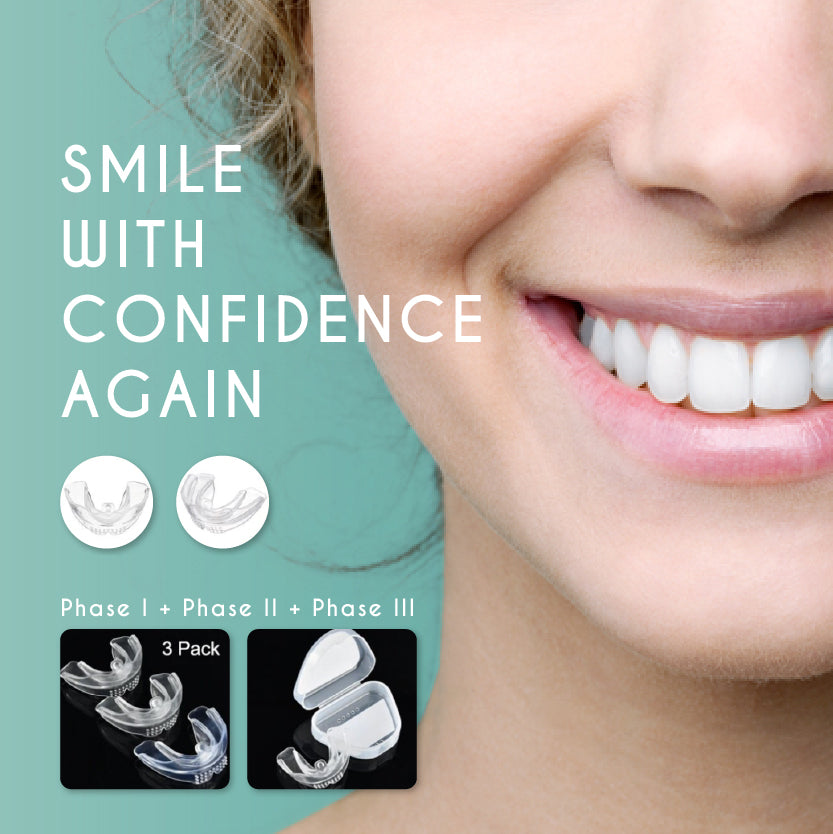 beautiful smile obtained by multifunctional invisible braces